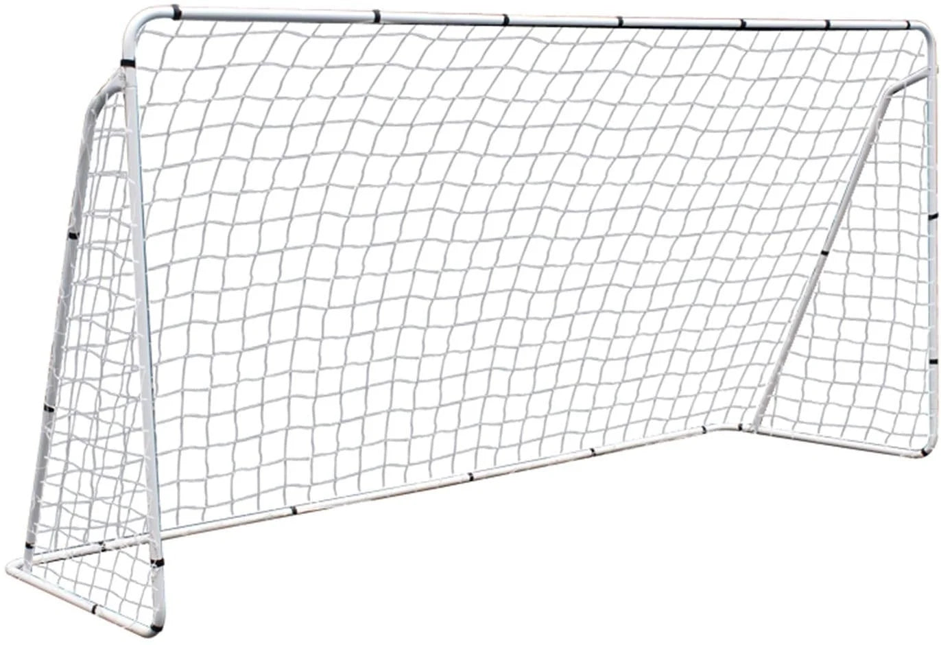 Football Post Soccer Goal Target Net 12 Ft. X 6 Ft. Football Shooting Training Aid Ultimate Backyard Outdoor Kids Official Soccer Goal, Steel Frame