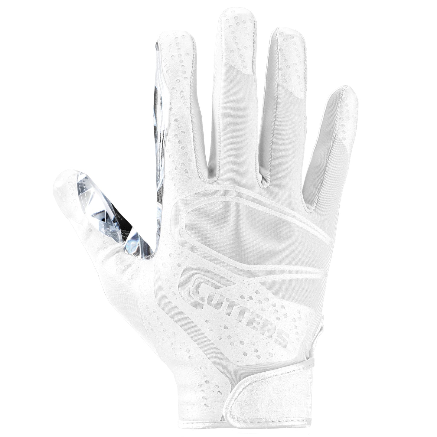 | Game Day Elite Football Receiver Gloves with Silicone Grip | Adult Unisex | Large/Extra Large | White Diamond