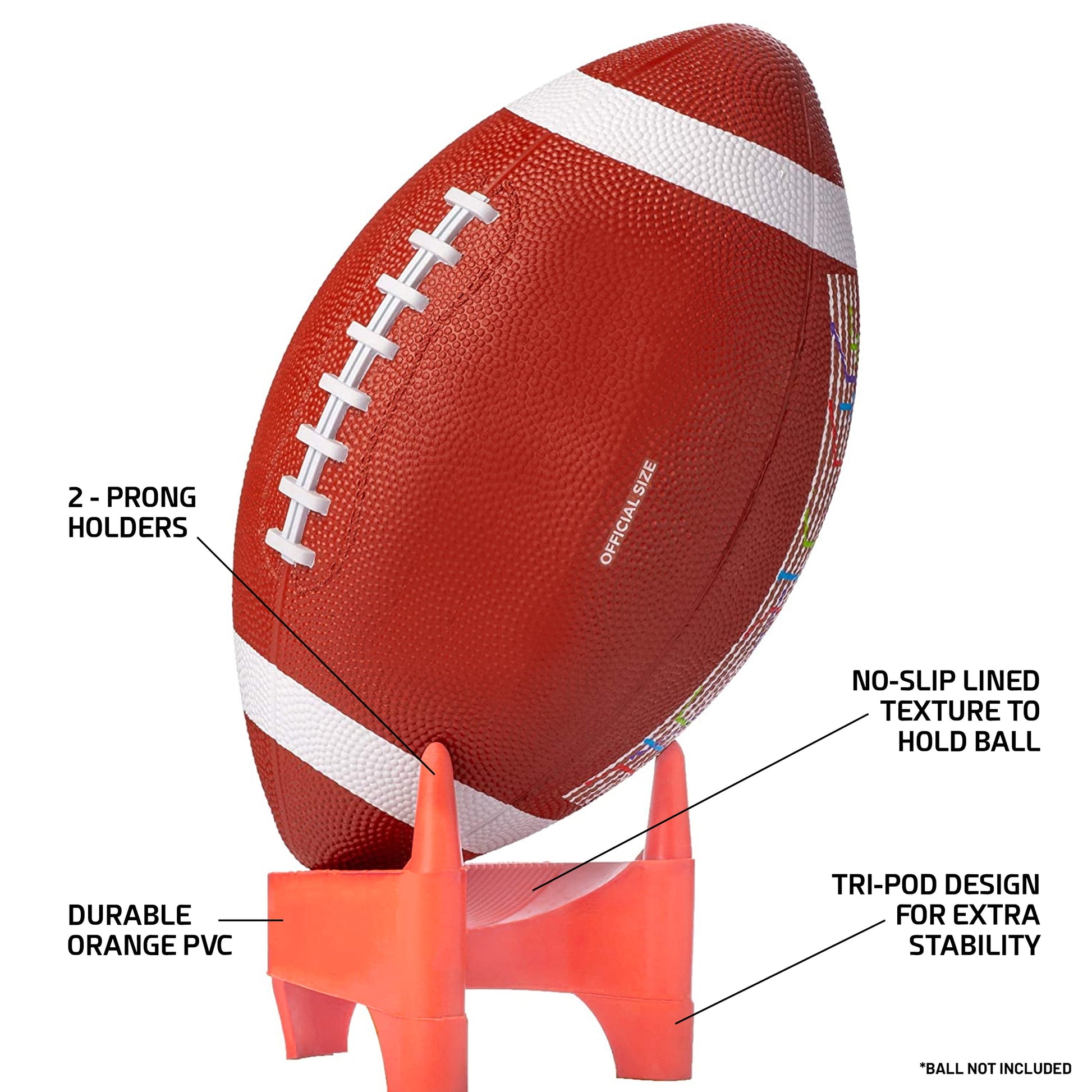 (3 Pack)  Orange 2 Inch Football Kicking Tee