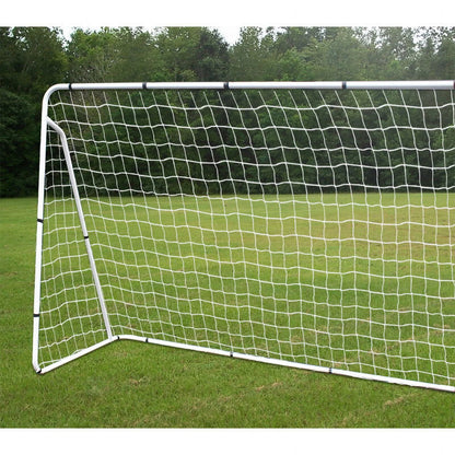 Football Post Soccer Goal Target Net 12 Ft. X 6 Ft. Football Shooting Training Aid Ultimate Backyard Outdoor Kids Official Soccer Goal, Steel Frame