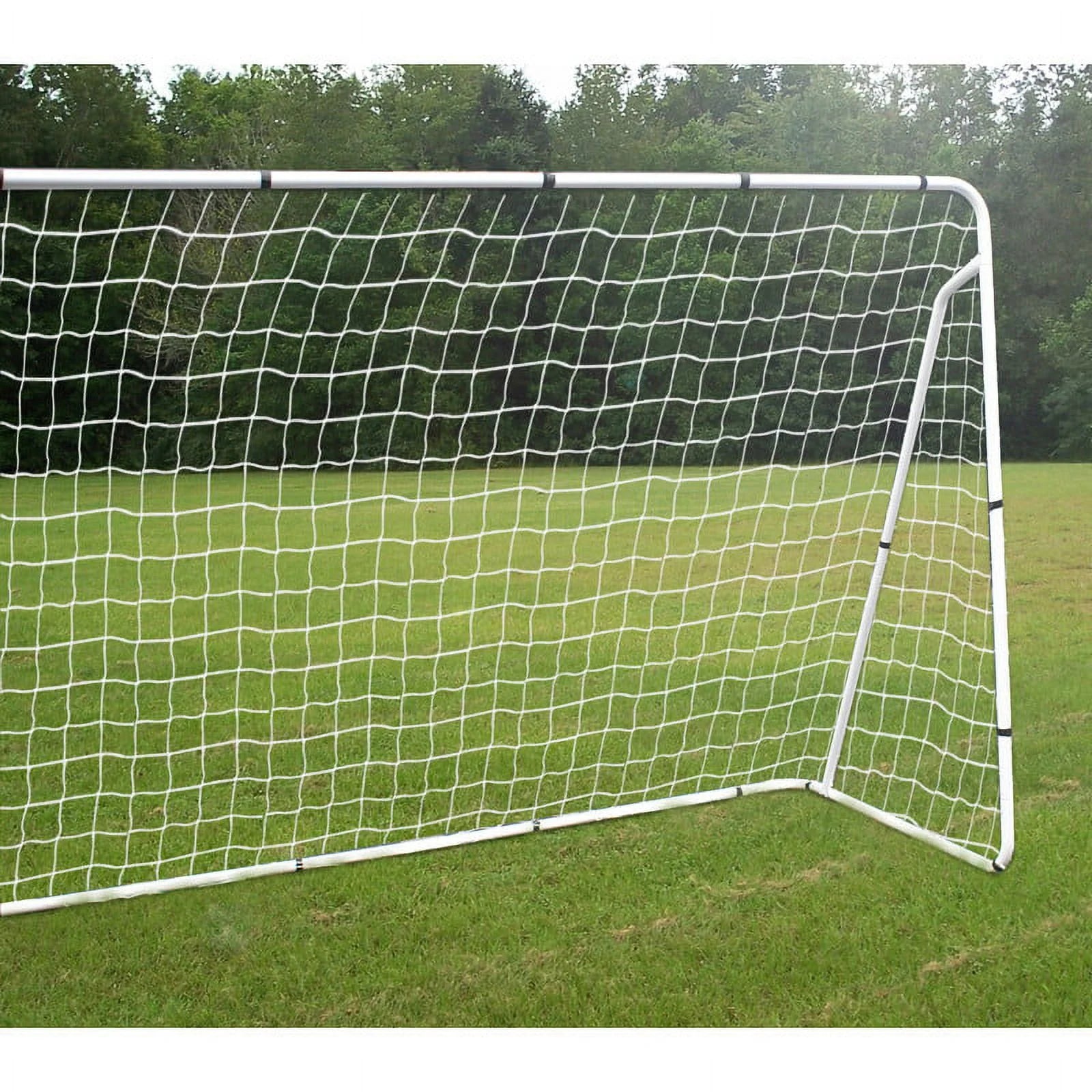 Football Post Soccer Goal Target Net 12 Ft. X 6 Ft. Football Shooting Training Aid Ultimate Backyard Outdoor Kids Official Soccer Goal, Steel Frame