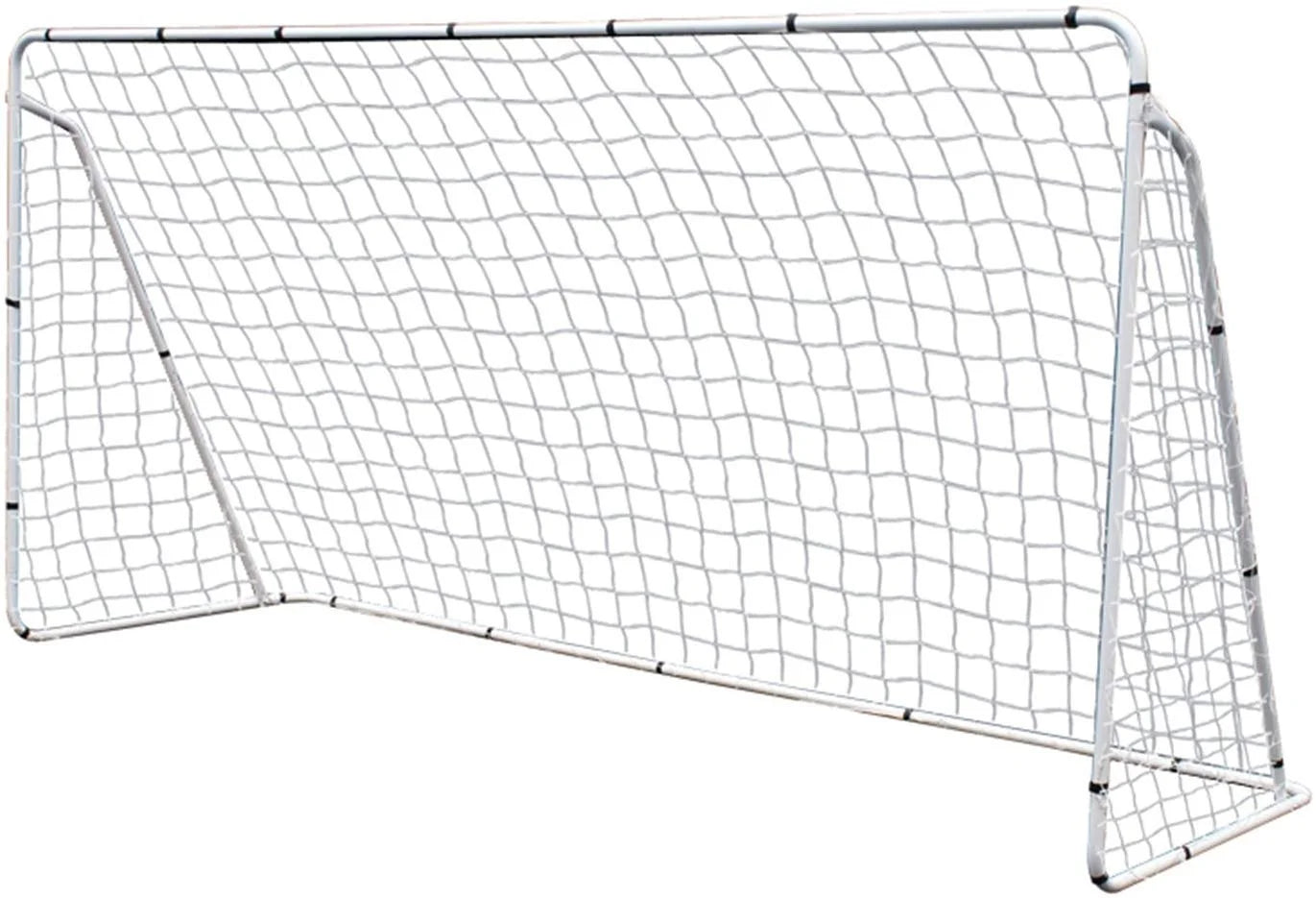 Football Post Soccer Goal Target Net 12 Ft. X 6 Ft. Football Shooting Training Aid Ultimate Backyard Outdoor Kids Official Soccer Goal, Steel Frame