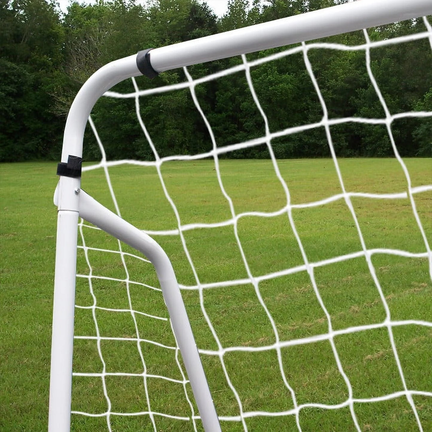 Football Post Soccer Goal Target Net 12 Ft. X 6 Ft. Football Shooting Training Aid Ultimate Backyard Outdoor Kids Official Soccer Goal, Steel Frame
