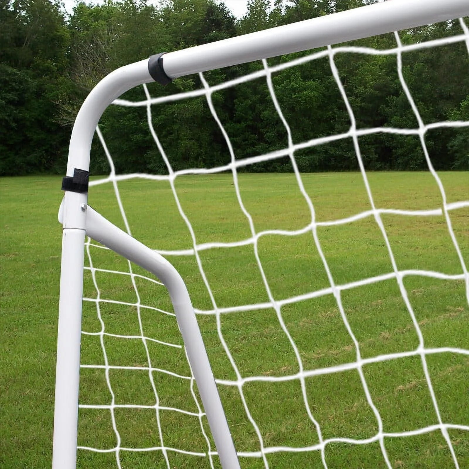 Football Post Soccer Goal Target Net 12 Ft. X 6 Ft. Football Shooting Training Aid Ultimate Backyard Outdoor Kids Official Soccer Goal, Steel Frame
